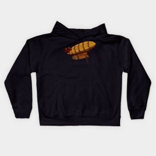 Retro airship Kids Hoodie